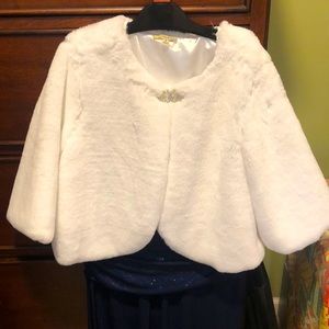 Dressy cover-up for holiday dress.